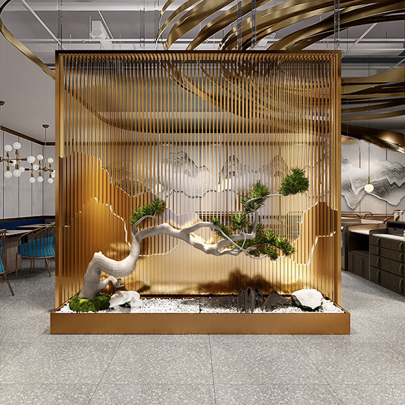 Stainless steel screen partition