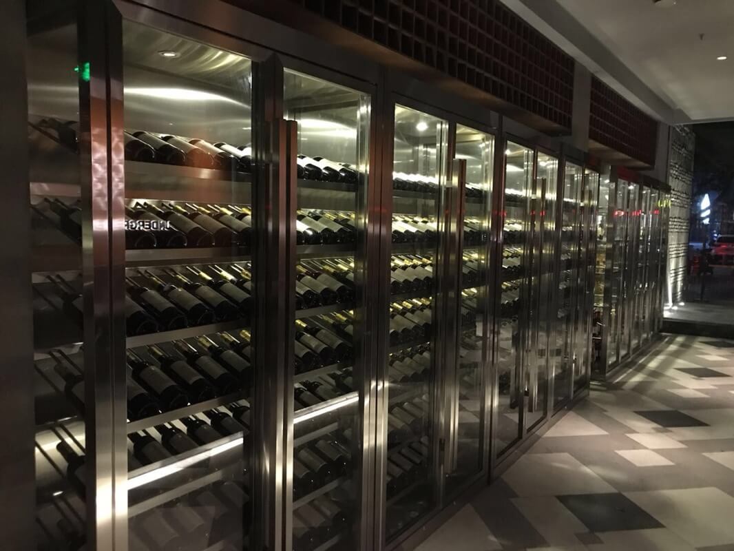 Stainless steel wine cabinet